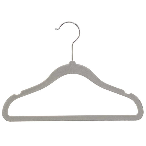 Flocked Ultrathin Non-Slip Kids Clothes Hangers Grey 25 Pack 29 x 20.5cm