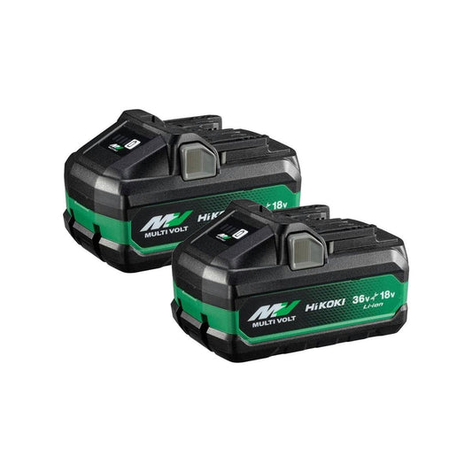 Hikoki 18V 36V Multivolt Battery Twin Pack - 2 Batteries - 1.5kg - High Output - Auzzistore