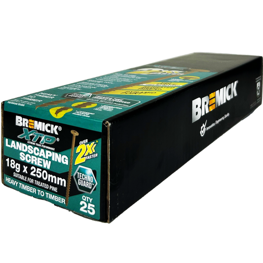 Bremick Xtp Landscape Screw 18g x 250mm - 25 Pack - T40 Drive - Corrosion Resistant – view 2 - Auzzistore