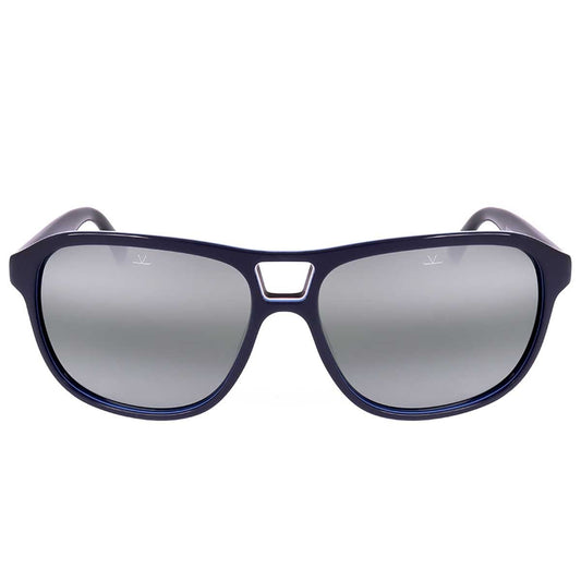 Vuarnet Men's Polarised Square Sunglasses 58 mm Grey Lens Blue Frame – view 2