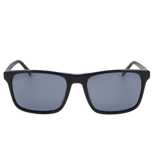 Vuarnet Belvedere Men's Square Acetate Sunglasses, Polarised Blue Lenses, 56 mm – view 2