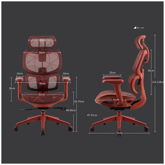 ONEX VENTRA Mesh Office Chair Ergonomic Adjustable Headrest Lumbar Support White — image 2