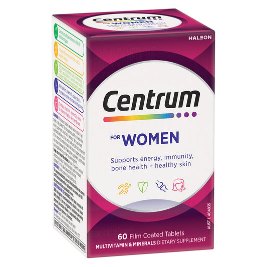 Centrum Women Multivitamin 2x60 Tablets, Energy & Immunity Support – view 2 - Auzzistore