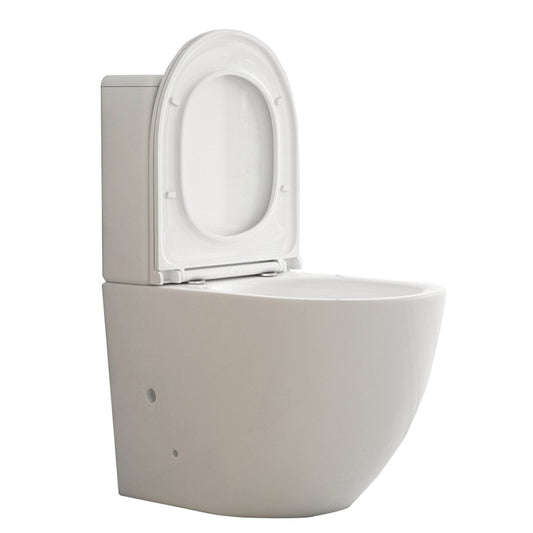 Mercio Pani Back-to-Wall Toilet Suite 4 Star WELS Rimless Flush Gloss White – view 2