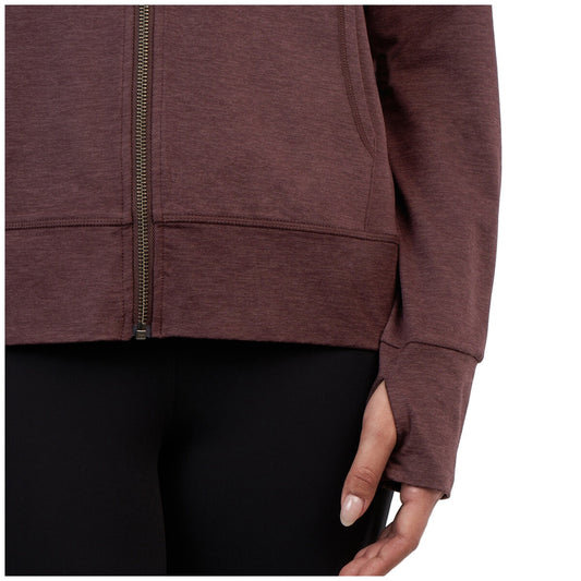 Kirkland Signature Ladies Lightweight Full Zip Hoodie Red, Moisture-Wicking – view 2