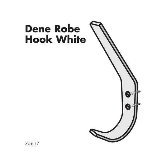 Adoored White Dene Deco Hook - Wall Mounted - Aluminium - Durable Design – view 2