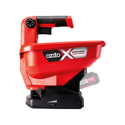 Ozito PXC 18V Cordless Seed and Fertiliser Spreader - 3.3L Capacity - Red & Black – view 2 - Auzzistore