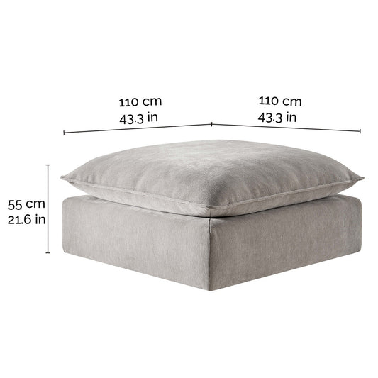 Aiden & Ivy Sereen Ottoman AI.F006C - Modular, Polyester, 136kg Capacity – view 2 - Auzzistore