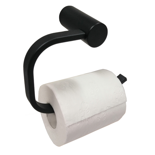 Barelli Matte Black Ambiente Single Toilet Roll Holder - 1 Roll - 90mm x 145mm – view 2