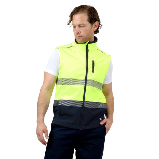 Citeco Small Hi Vis Soft Shell Vest - Yellow - 500mm x 820mm - Warmth & Comfort – view 2