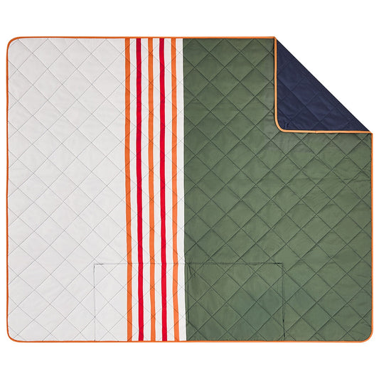 Hunter Outdoor Picnic Blanket 152 x 183 cm Cypress Block Green Water Resistant – view 2 - Auzzistore