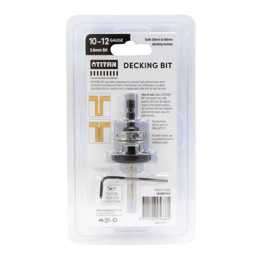 Titan 10g x 50mm Decking Countersink Tool - Depth Adjustable - Durable – view 2 - Auzzistore