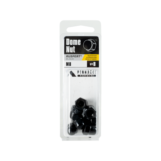 Pinnacle m8 Black Ruspert Dome Nut 8 Pack - 48mm x 140mm - Corrosion Resistant – view 2 - Auzzistore