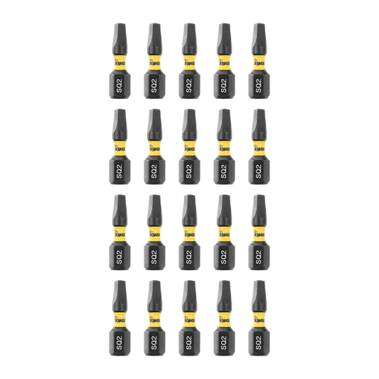 Kango 25mm SQ2 Impact Driver Insert Bits - 20 Pack - HYPERTORQUE - Durable – view 2 - Auzzistore