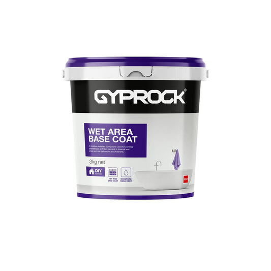 Gyprock Wet Area Base Coat 3kg Water Resistant Compound Easy Apply - Auzzistore