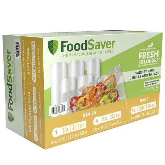 Foodsaver Vacuum Seal Rolls & Bags Variety Pack 2206071 - Auzzistore