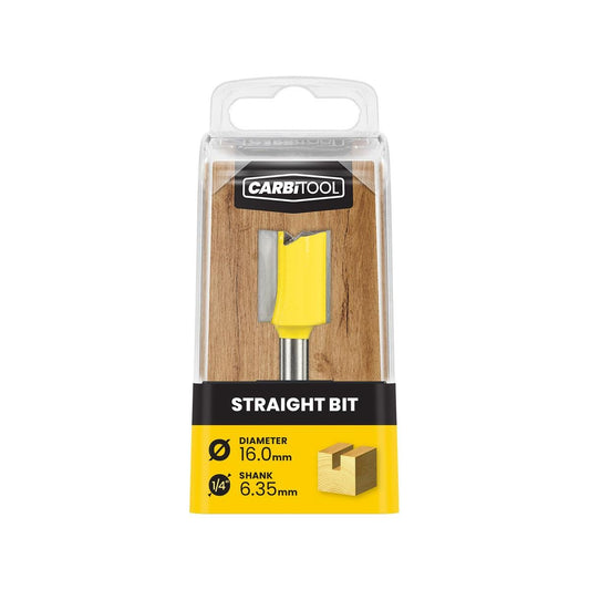 Carbitool 16mm TCT Straight Router Bit - Tungsten Carbide - Precision Cutting - Auzzistore
