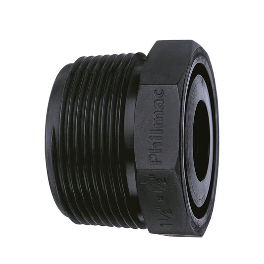 Philmac BSP Thread Pipe Bush 3/4 x 1/2 Inch Polypropylene Durable - Auzzistore