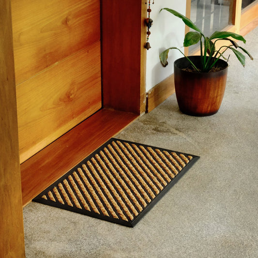 Coir Outdoor Mat - 40 x 60cm - Durable Dirt Trapping - Rubber & Coconut Fibres – view 2