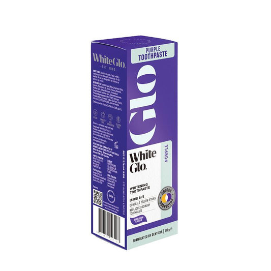 White Glo Toothpaste Purple Tooth Toner 115g - Instant Stain Removal