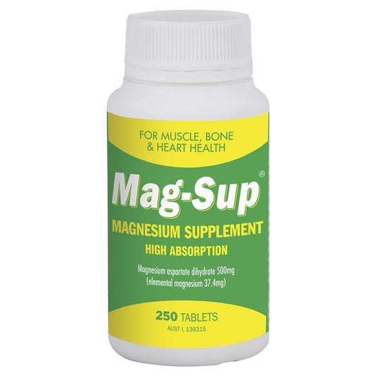 Mag-Sup 500mg Magnesium Supplement Tablets - 250 Count, Vegan