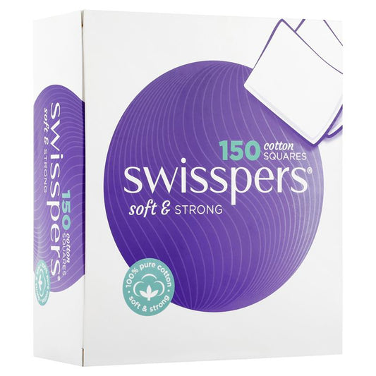 Swisspers Cotton Square Pads 150 - Premium Soft Cotton for All Your Needs-Auzzi Store