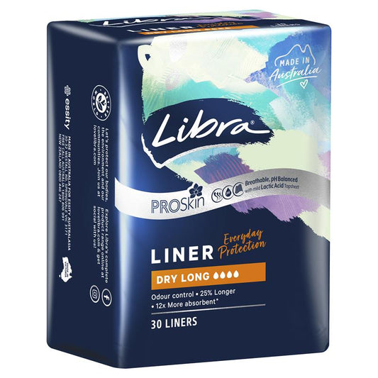 Libra Dry Long Liners 30-Liners – 12x Absorbent, Odor Control, Anti-Bunching – view 2