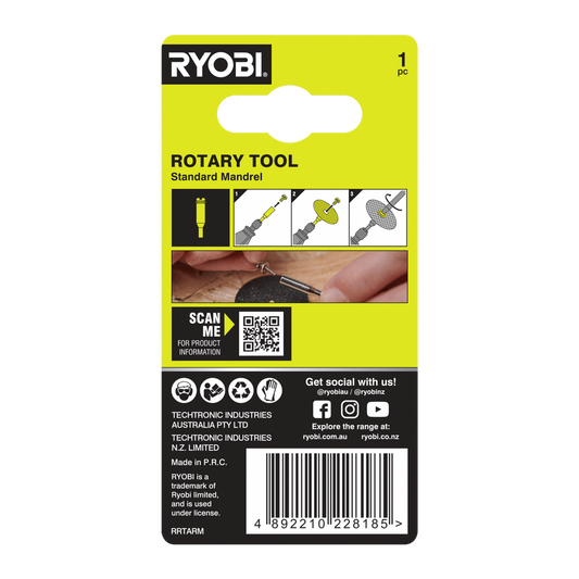 Ryobi Rotary Mandrel - 51mm x 21mm x 101mm - Secure Connection for Accessories – view 2 - Auzzistore
