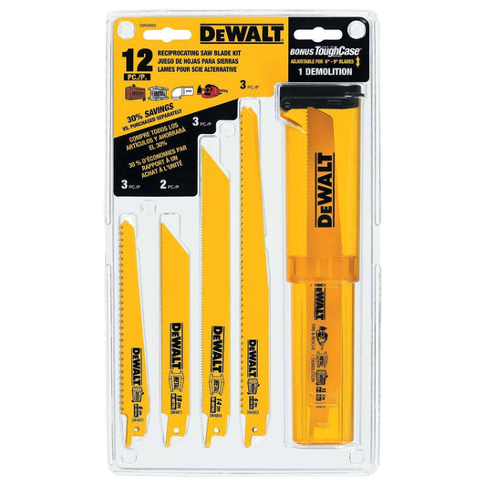 Dewalt Bi Metal Reciprocating Saw Blade Set 12 Piece - 185mm x 40mm x 320mm – view 2 - Auzzistore