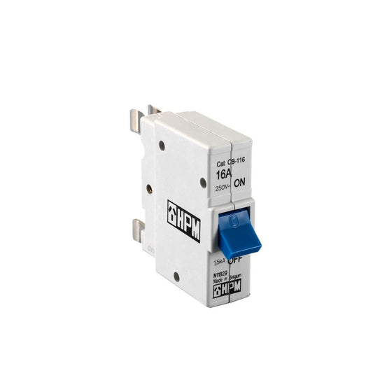 HPM Plug-In Circuit Breaker - 16A - Plastic - Tool-Free Reset - Auzzistore