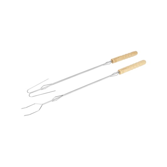 Jumbuck Camping Skewers 2 Pack - Retractable Stainless Steel - 95mm x 635mm