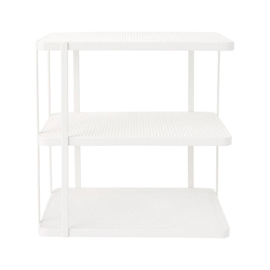 Ezystorage 3 Tier Corner Shelf - 250mm - White - Space-efficient Storage – view 2 - Auzzistore