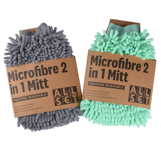 All Set Microfibre Noodle Cleaning Mitt - 170mm Polyester - Soft Touch