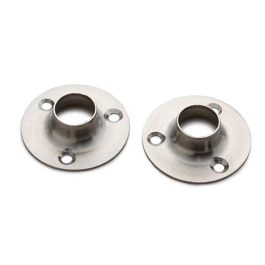 Sandleford 16mm Stainless Steel Round Flange Fitting Rod 2 Pack - 47mm x 13mm - Auzzistore