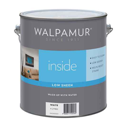 Walpamur Inside Interior Paint - 4L - White - Water Based - Low Odour - Auzzistore