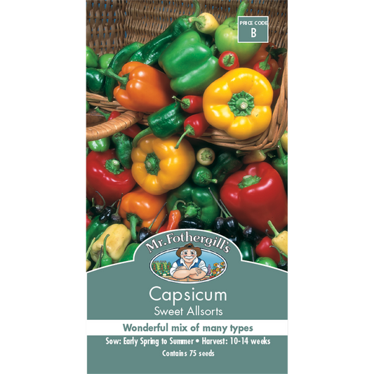 Mr Fothergill Sweet Capsicum Vegetable Seeds - 75mm - Seed - Vitamin C - Auzzistore
