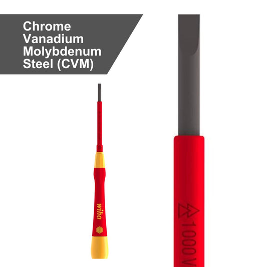 Wiha Precision Screwdriver - 2.0mm x 50mm - CVM Steel - Insulated – view 2
