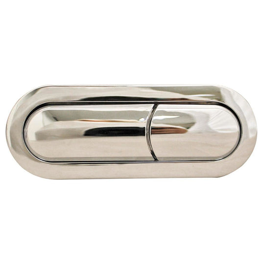 Fluidmaster Dual Flush Cistern Button 100x30mm Chrome Plastic Durable - Auzzistore