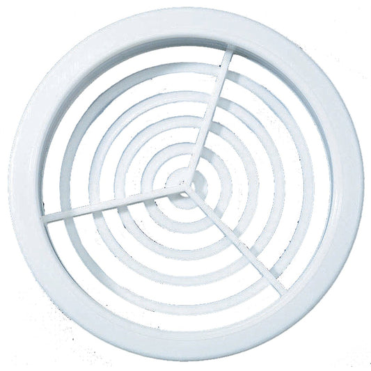 Haron 76mm White Round Eave Vent 2 Pack - Plastic - Easy Installation - Auzzistore
