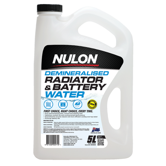 Nulon Radiator and Battery Water - 5L - Prevents Overheating - Reduces Corrosion - Auzzistore