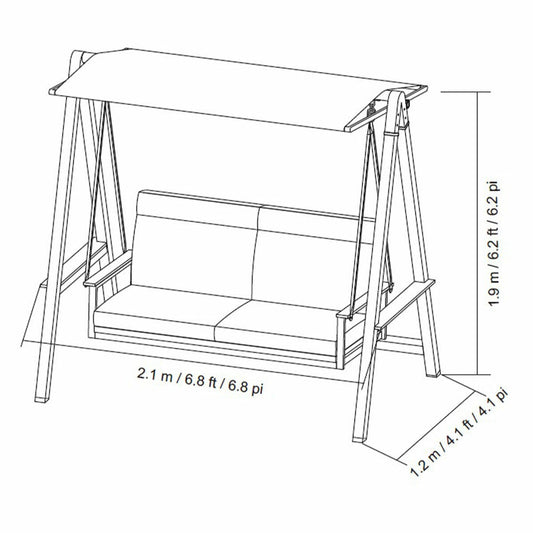 SunVilla Pine Knoll Cushion Swing