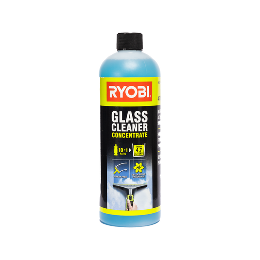Ryobi Glass Cleaner Concentrate - 470ml - Streak-Free Finish - Deodorising