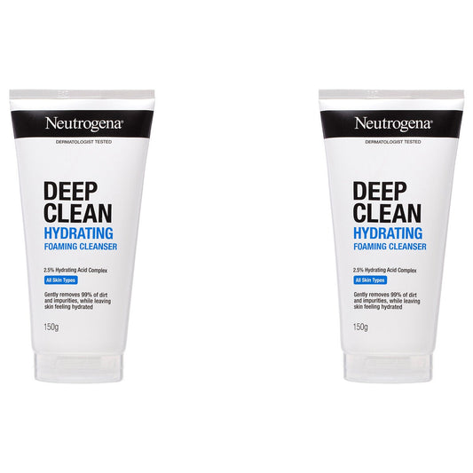 Neutrogena Deep Clean Hydrating Foaming Cleanser 2 x 150g Hyaluronic Acid