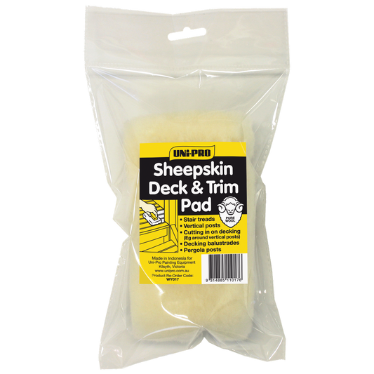 Uni Pro Deck and Trim Applicator - 140mm - Sheepskin - Stain Application - Auzzistore