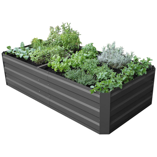 Greenlife Large Garden Bed And Greenhouse Cover 180 x 90 x 45cm Charcoal – view 2
