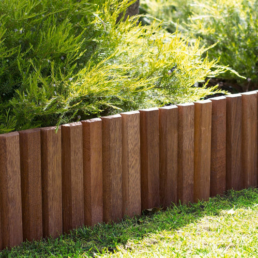 Specrite Merbau Tapered Garden Border Roll 2m x 200mm x 18mm Durable – view 2 - Auzzistore