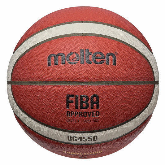 Molten MB B7G4550 FIBA Approved Indoor Basketball Size 7 Tan and Ivory 12 Panel