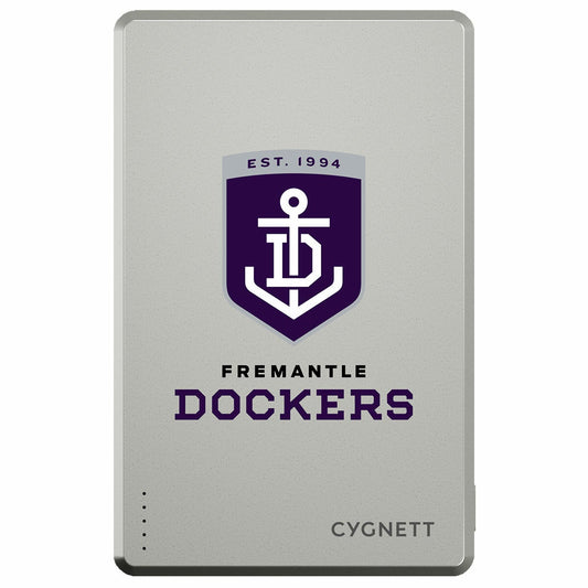 Cygnett 5K Slim Magnetic Power Bank Fremantle Dockers AFL 15W Wireless CY5364PBCHE