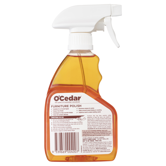 O'Cedar Furniture Polish - 400ml Liquid - Nourishes Wood - Conceals Scratches – view 2