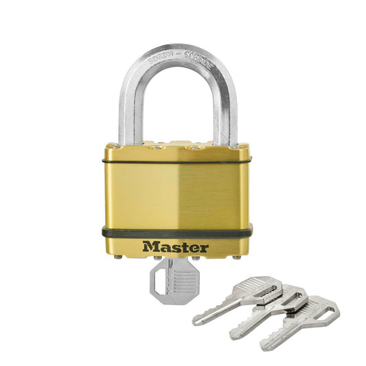 Master Lock 64mm Excell Shackle Padlock Laminated Steel Weather Resistant - Auzzistore